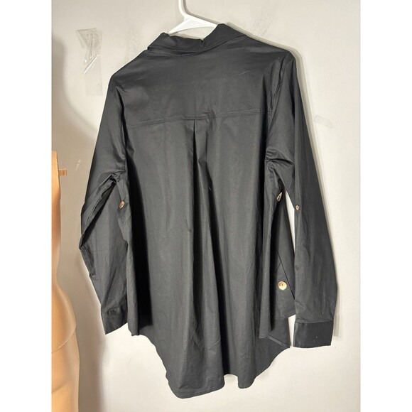 Attitudes by Renee Curved Hem Button Down M - Picture 4 of 14